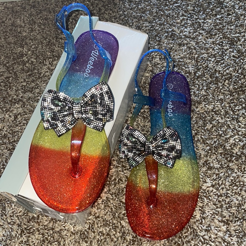 Glitter jelly sandal